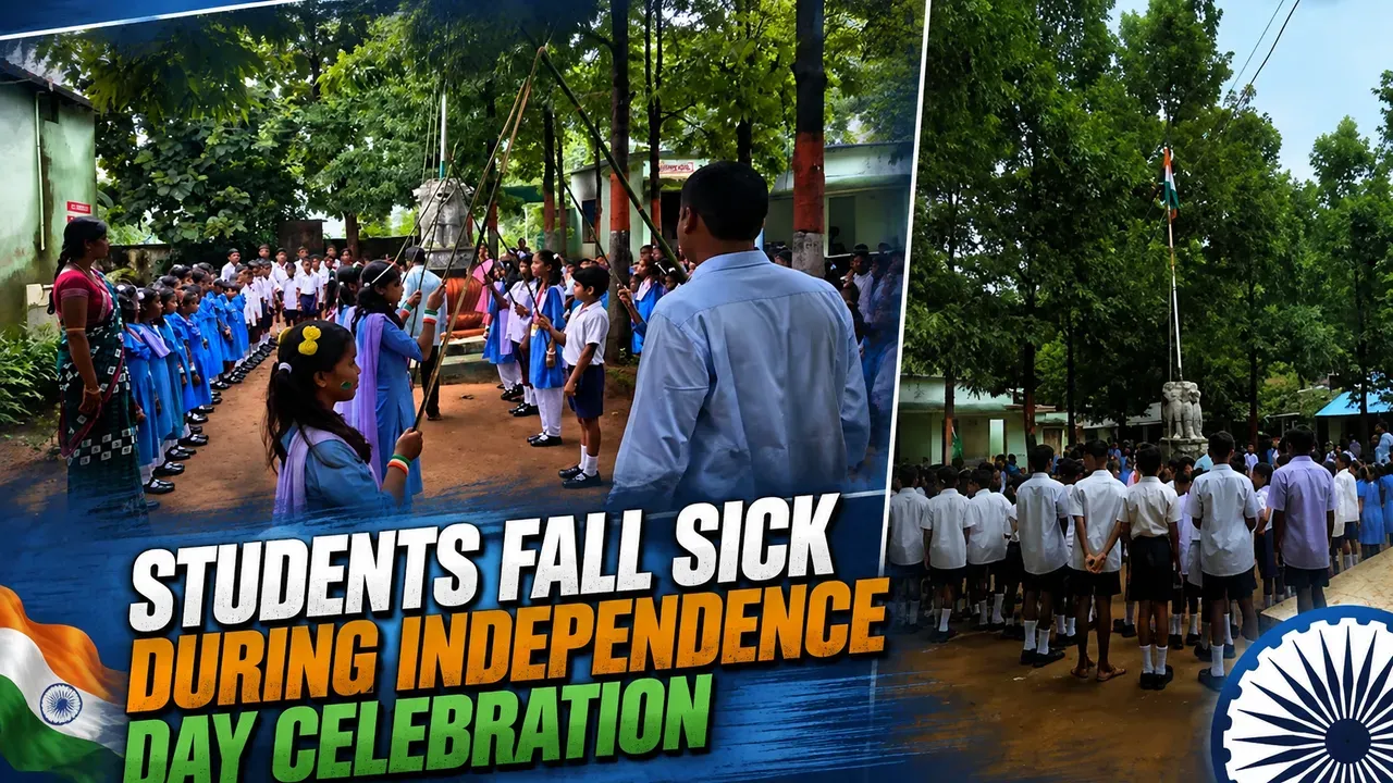 Six girl students fall ill during flag hoisting in Deogarh