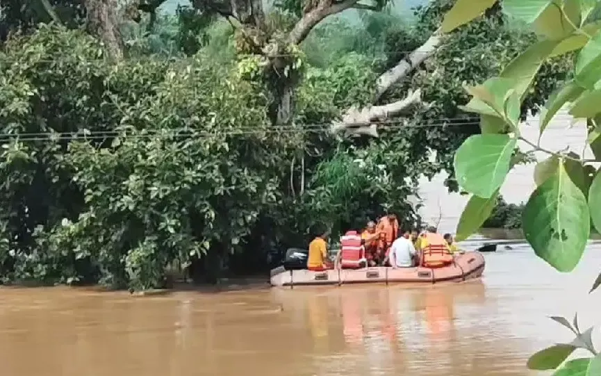 Farmer Stranded on Tree for Three Hours Rescued in Sundargarh Flood