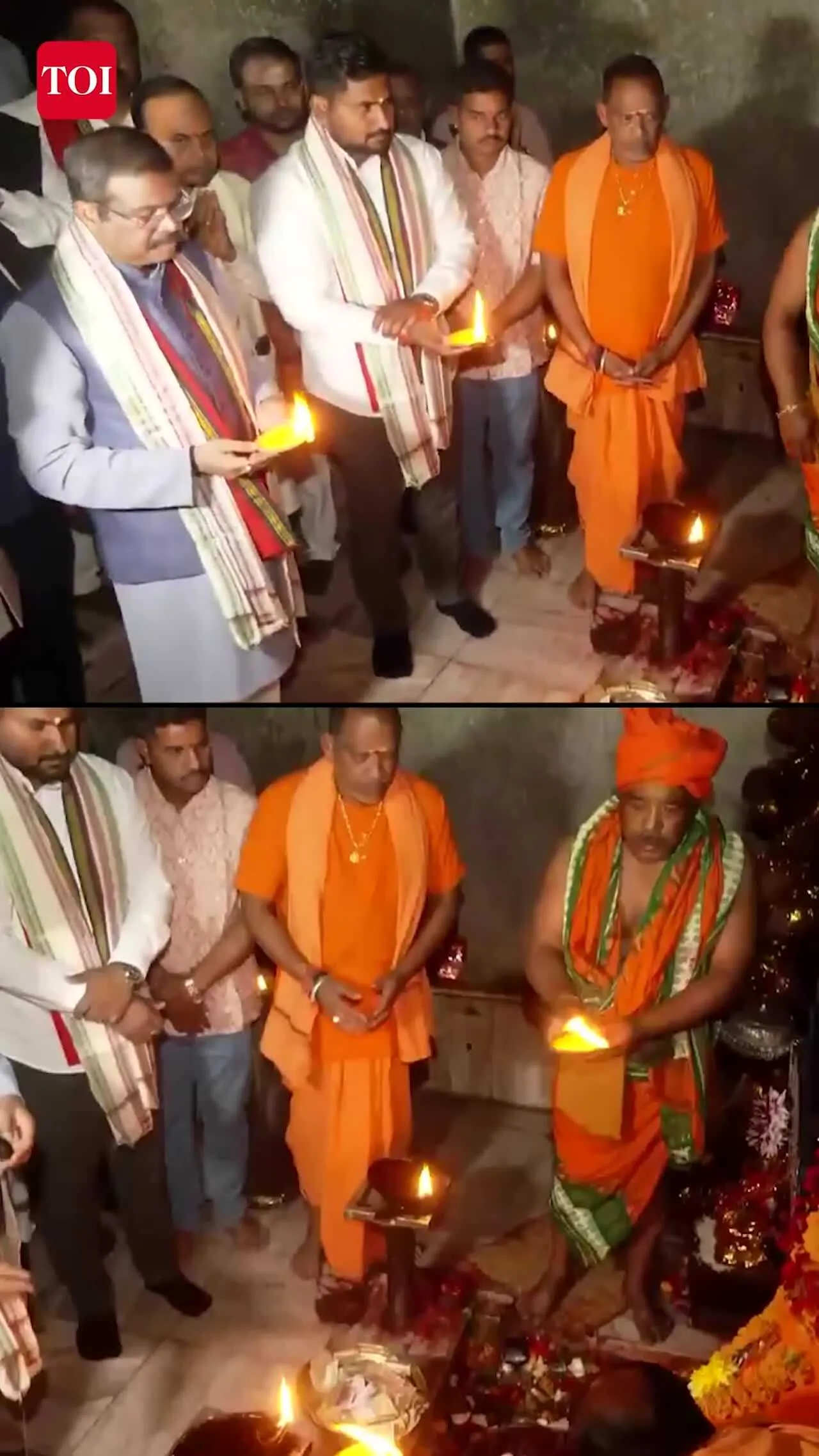 Odisha Governor Visits Maa Samaleswari Temple with Dharmendra Pradhan