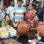Protesters gathered outside engineer's office in Bolangir