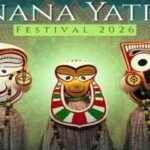 Devotees carrying Lord Jagannath idol in a procession