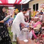 Happy couples exchanging vows in a mass wedding ceremony in Odisha