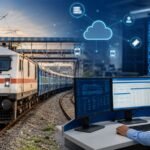 A modern Indian Railways station with upgraded technology
